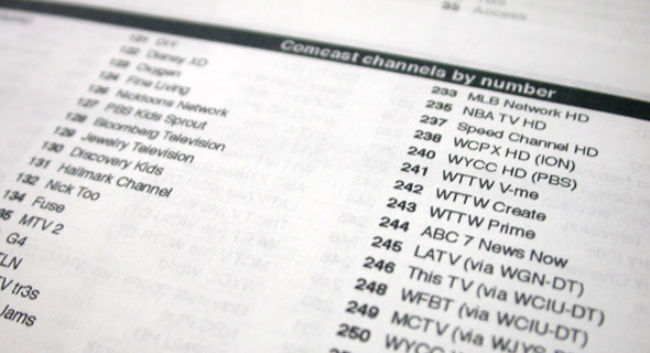 Comcast channel list: version 2