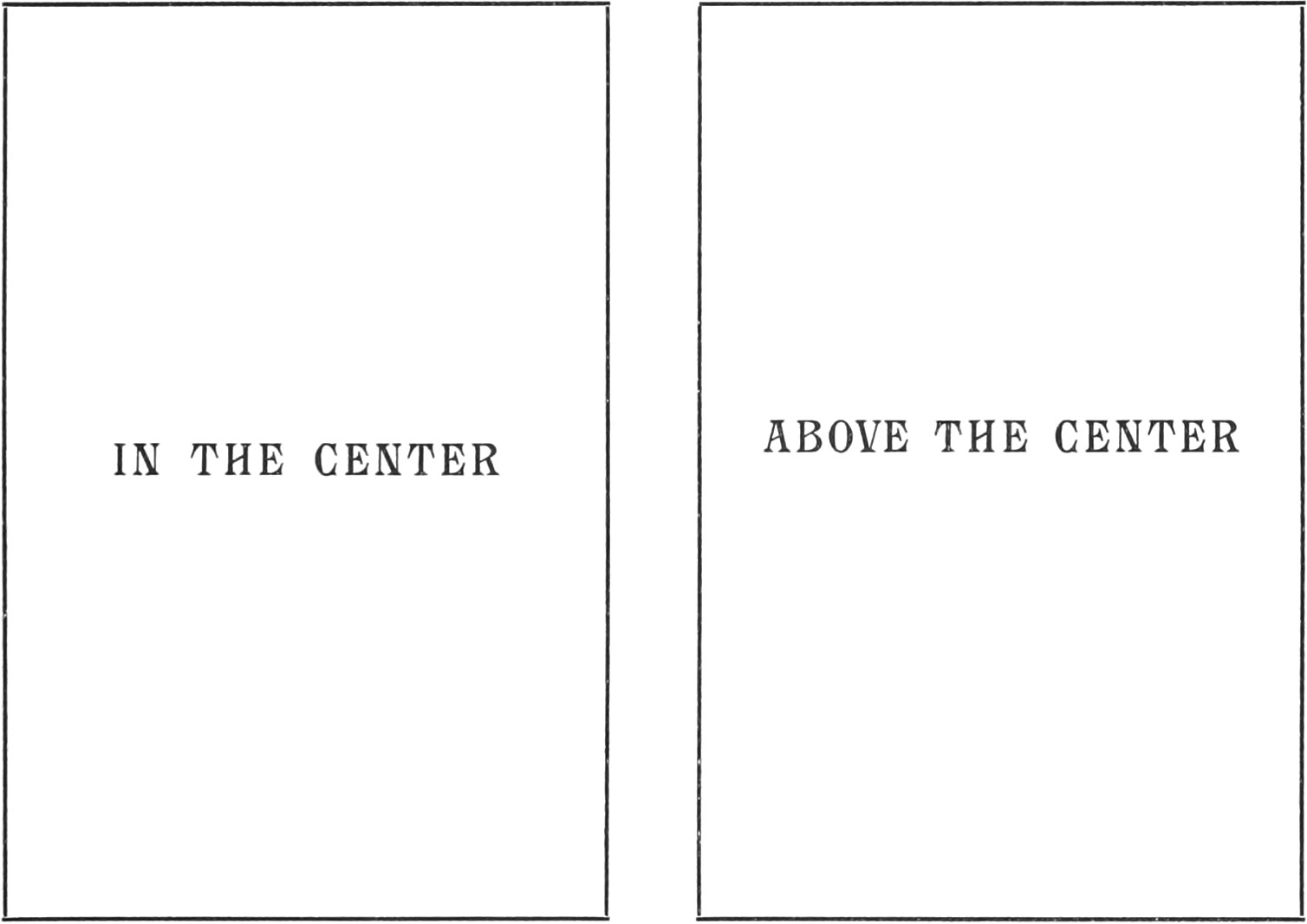Two boxes side by side, the left with a line of text centered vertically and the right with text slightly above center