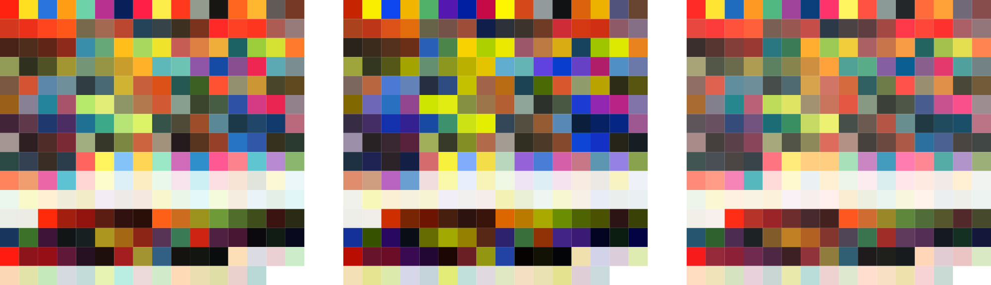 Sampled colors