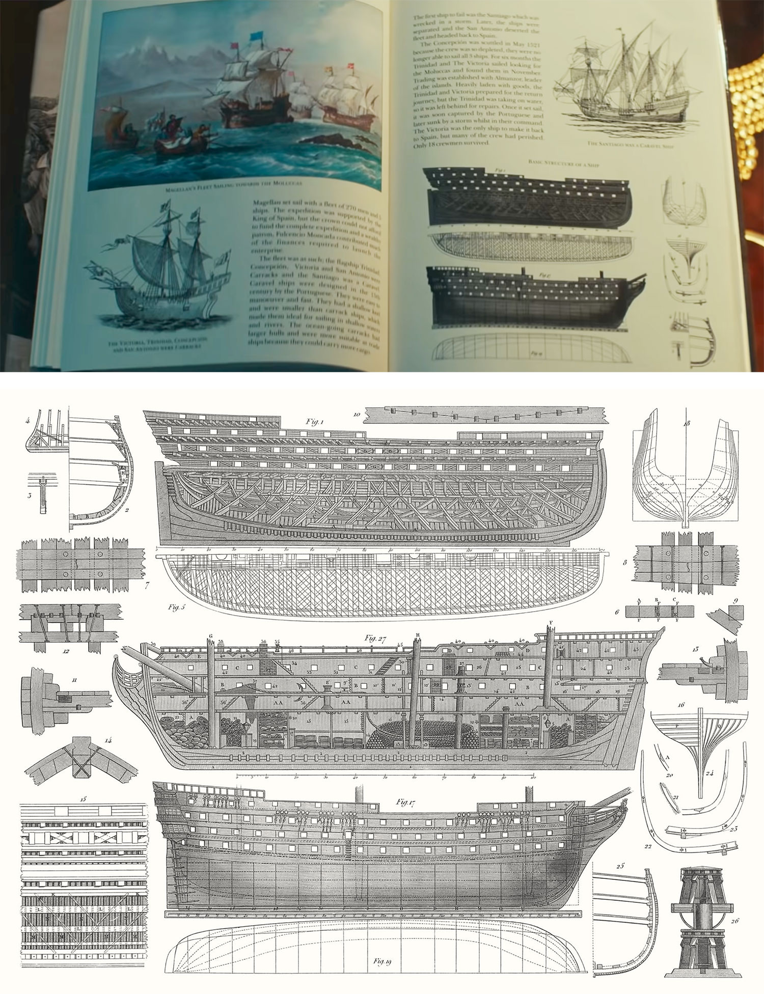 Screenshot of trailer with naval sciences illustration