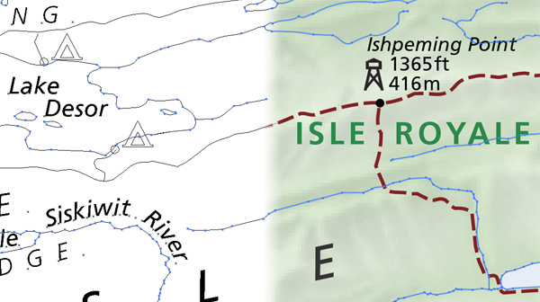 Screenshot of Isle Royale in Illustrator