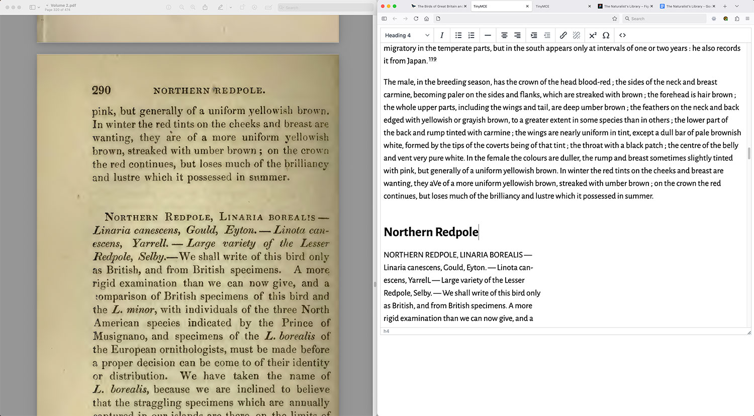 Text formatting