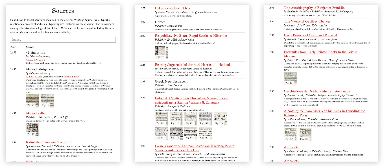 Sources page
