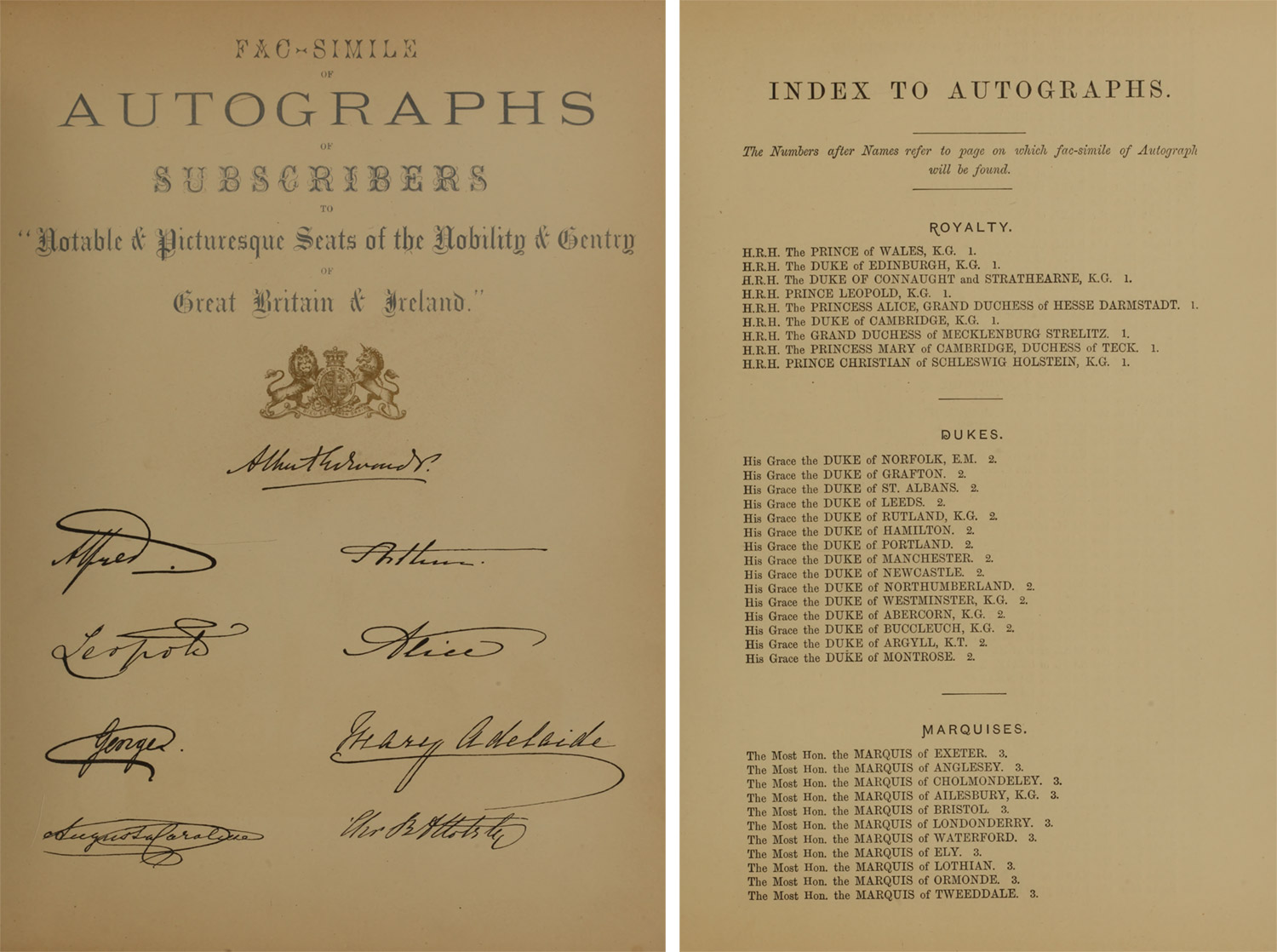 Original scans of signatures of royalty