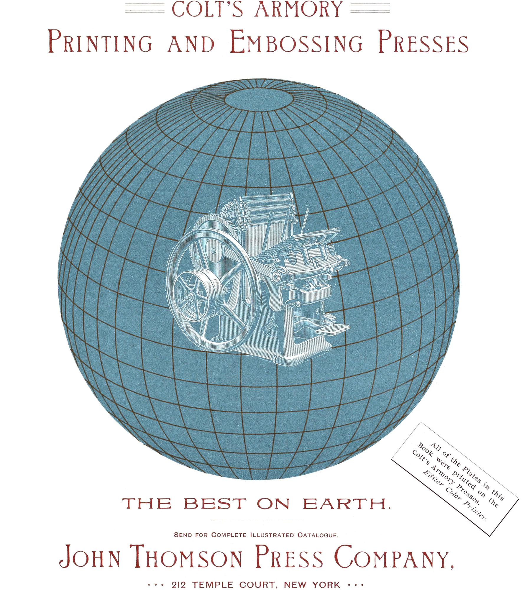 Sample flyer for printing and embossing press
