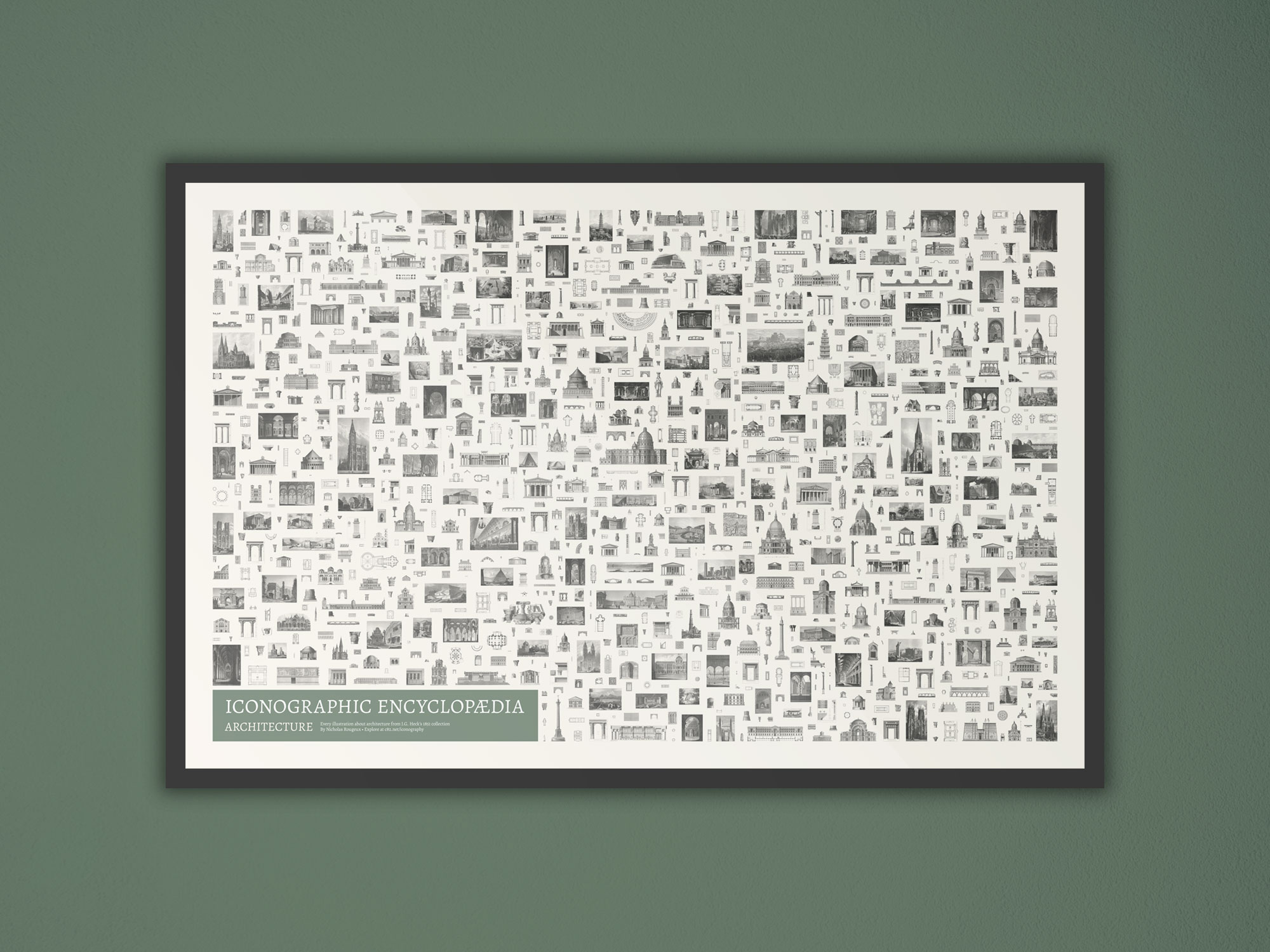 Poster hanging on wall