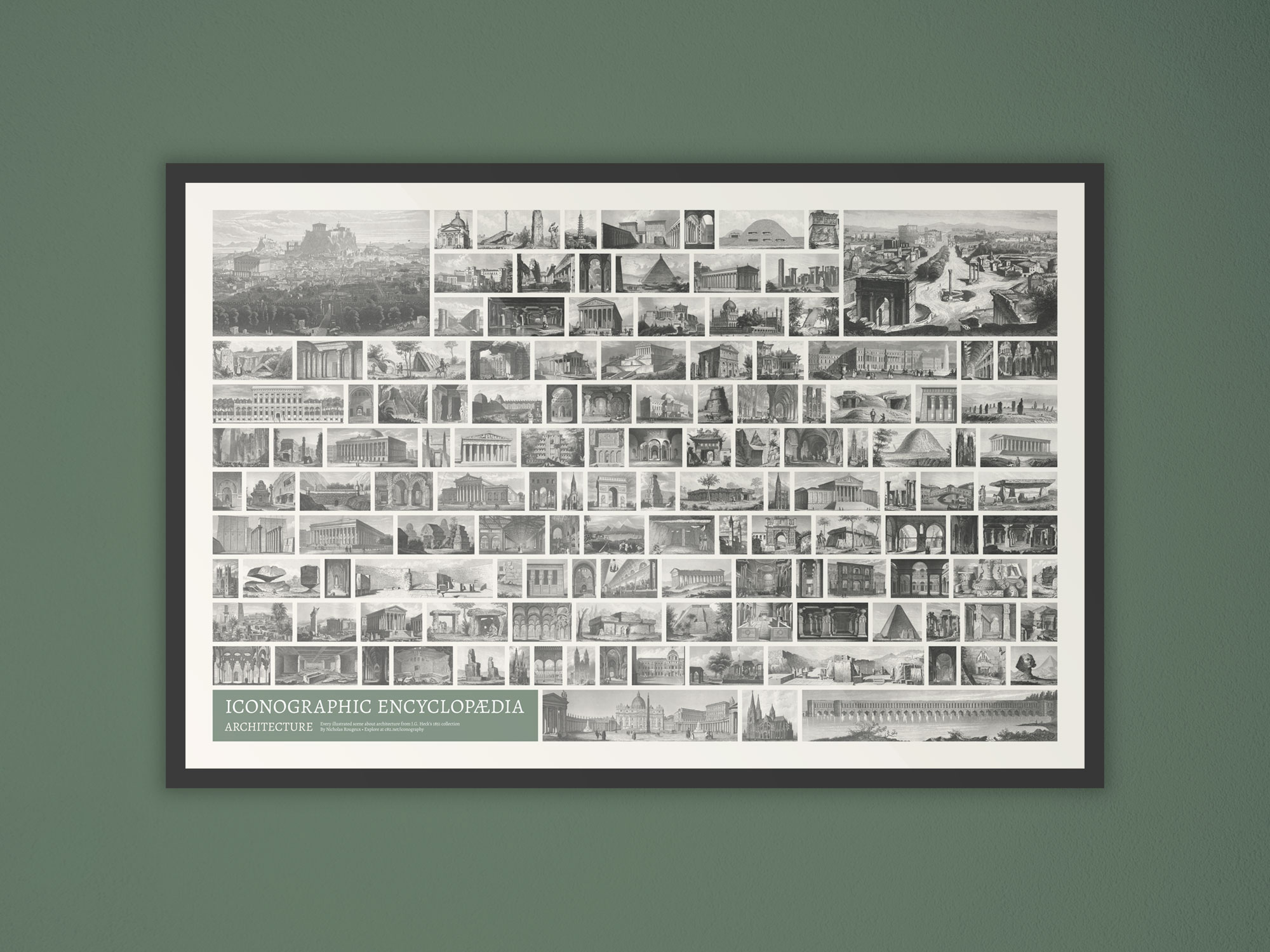 Poster hanging on wall