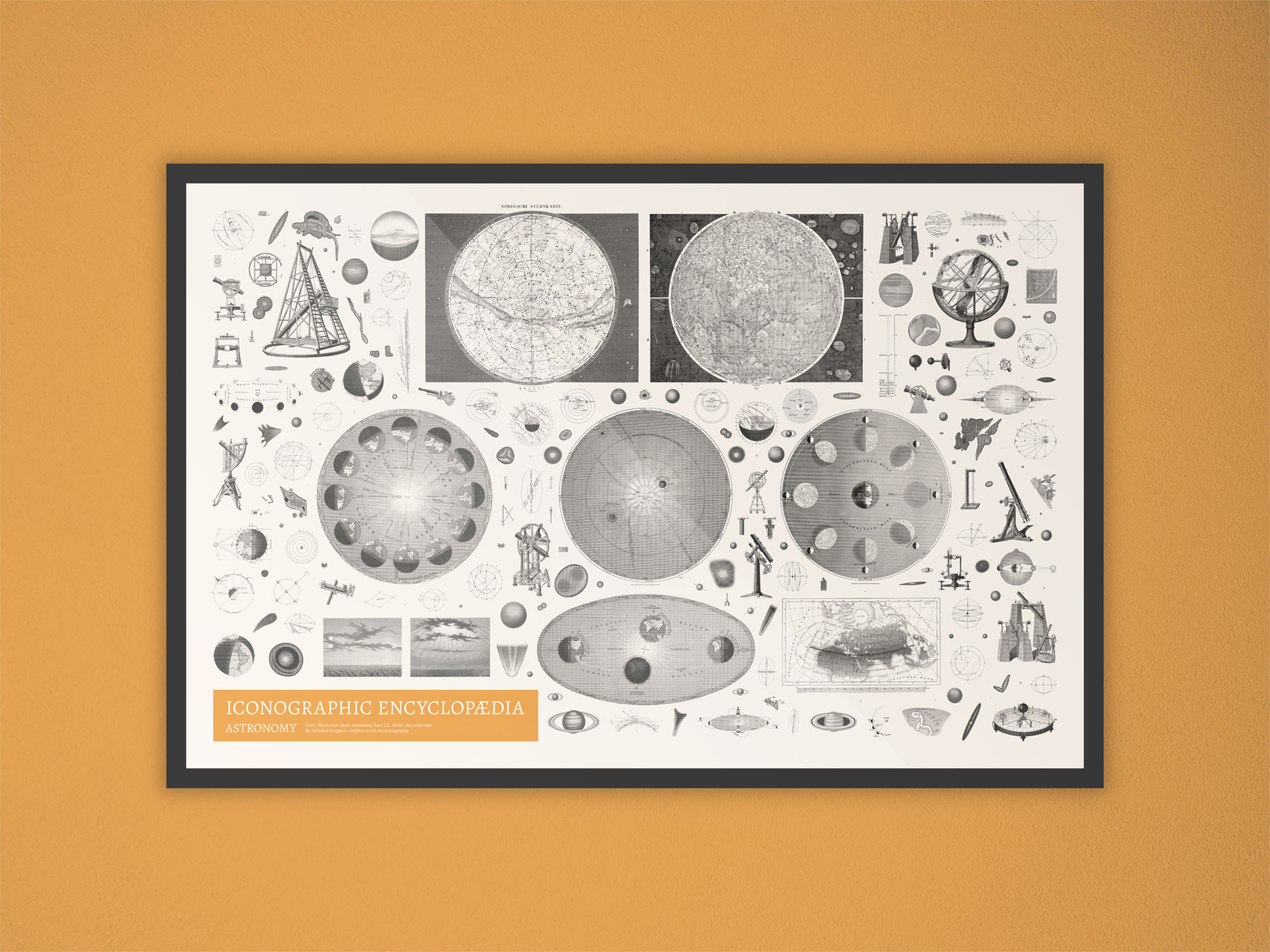 Poster hanging on wall