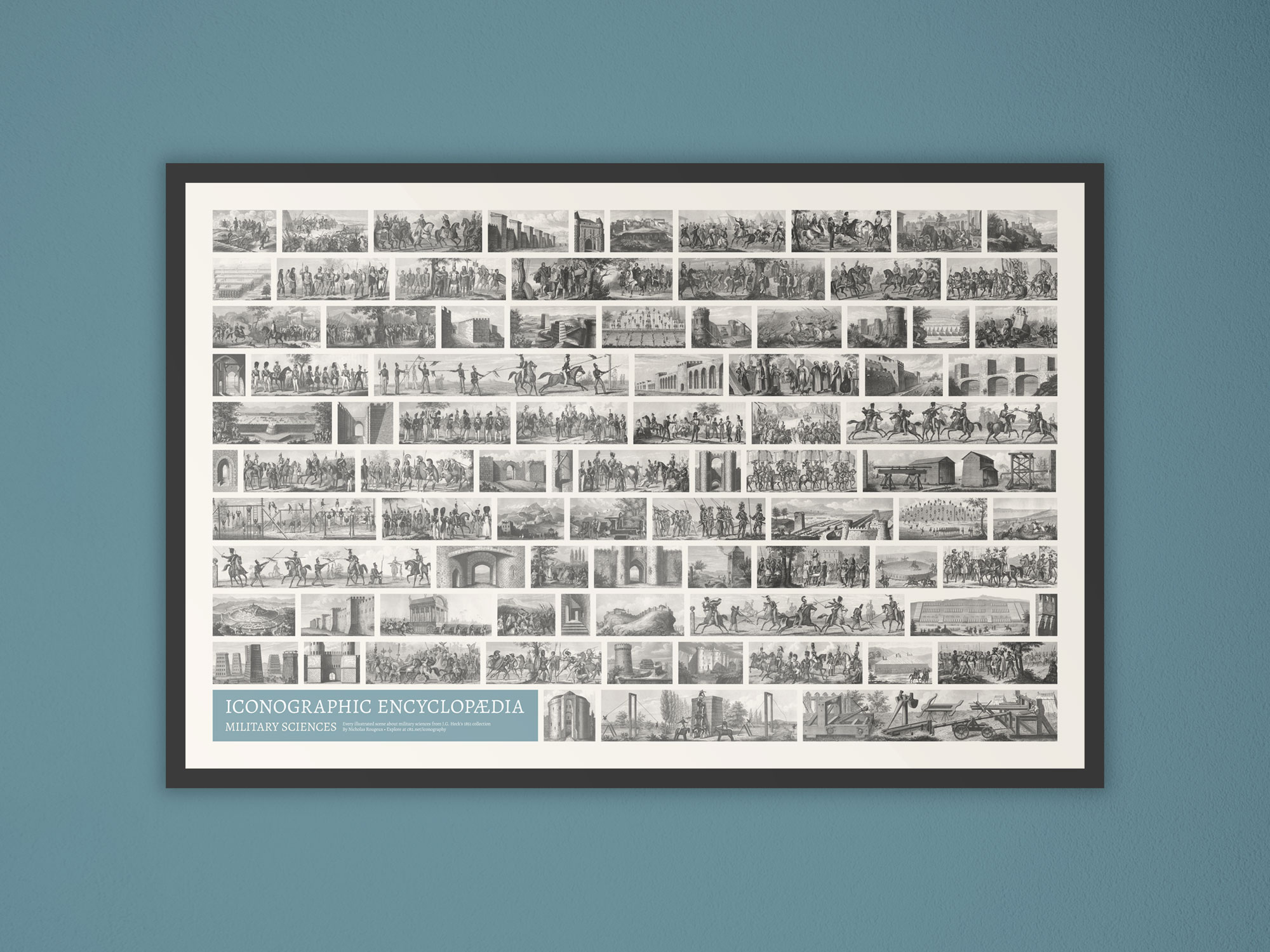 Poster hanging on wall