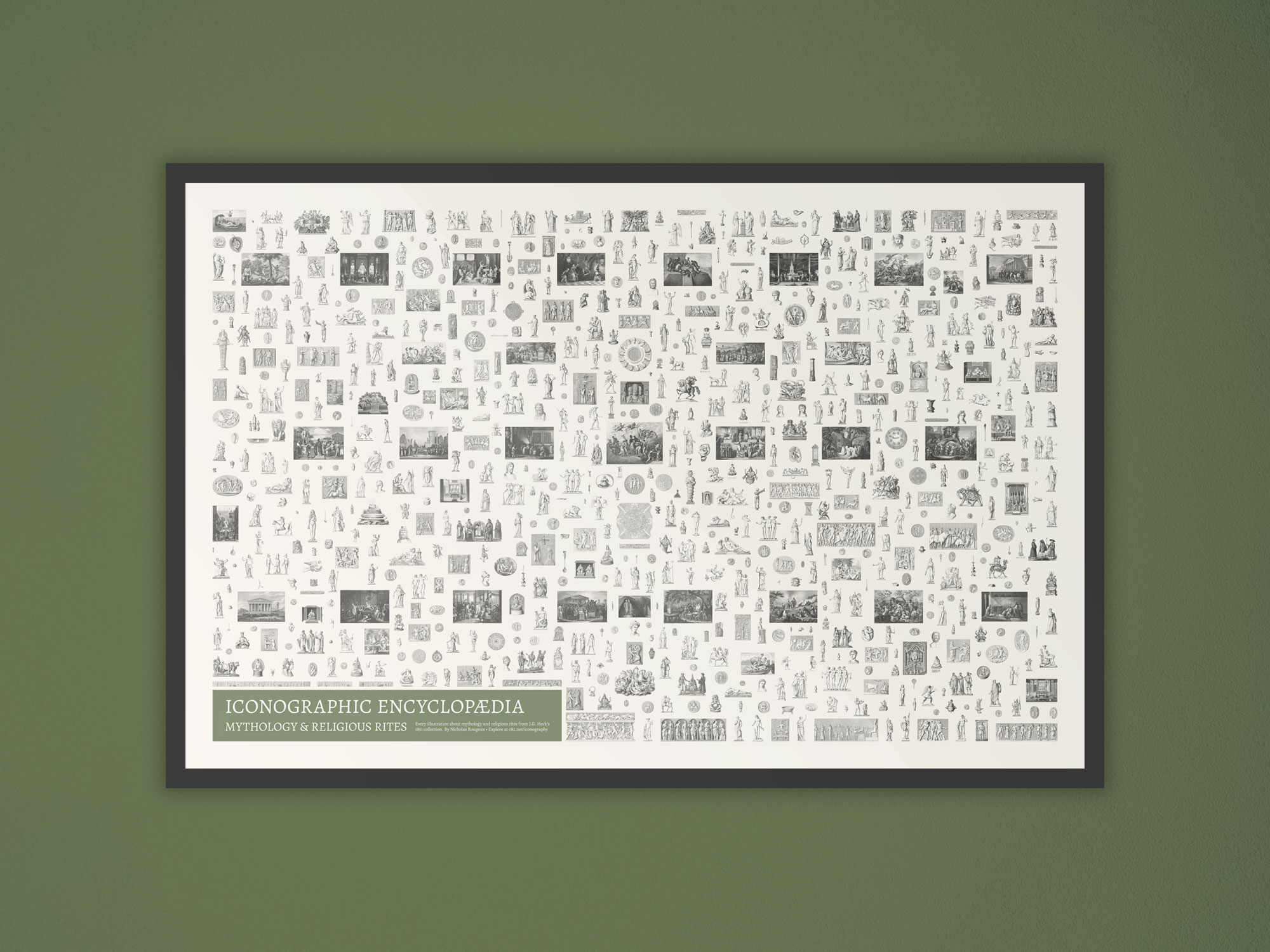 Poster hanging on wall