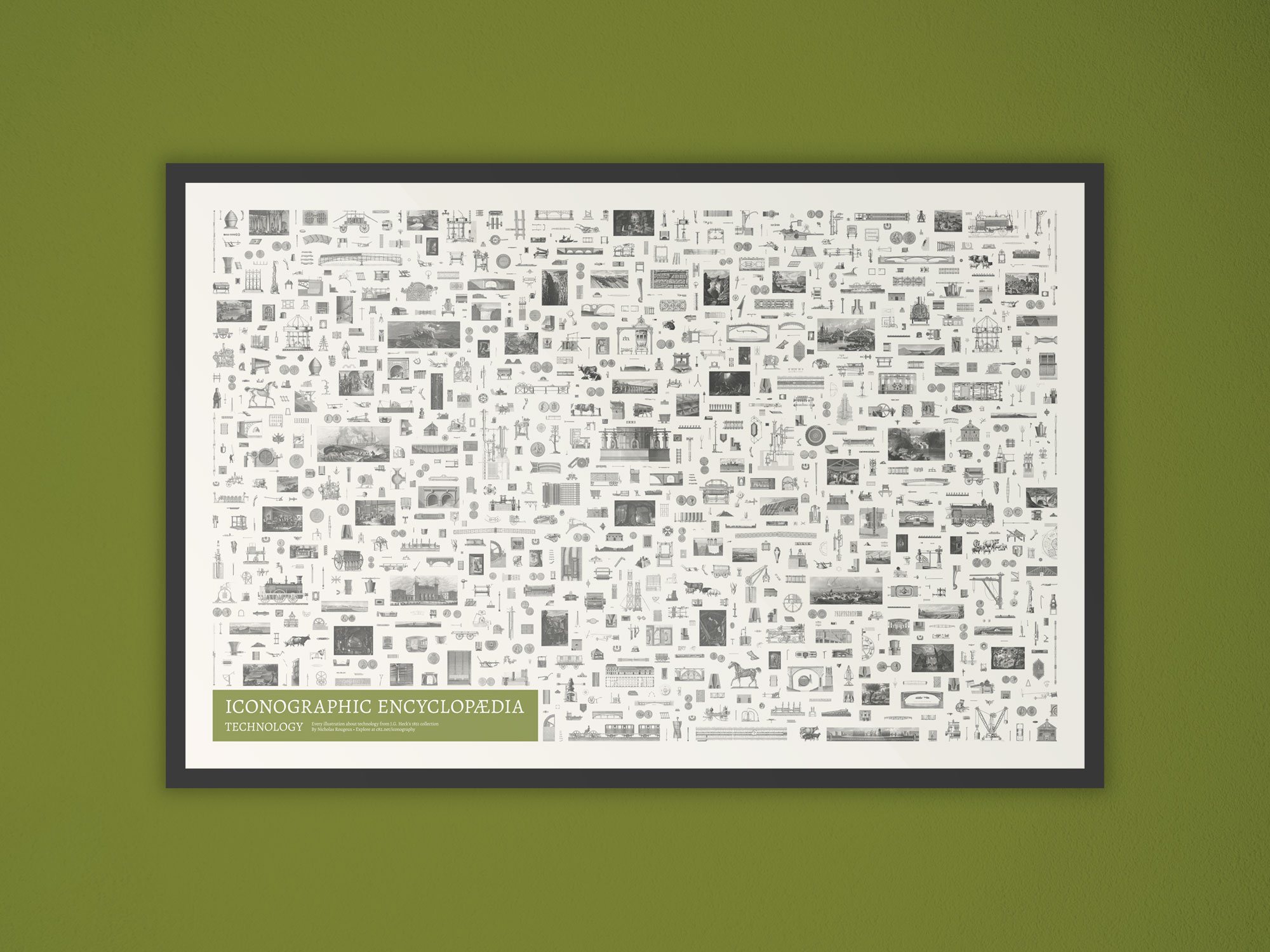 Poster hanging on wall