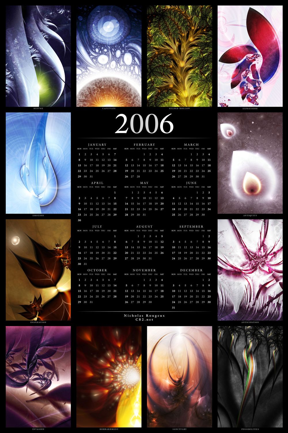 2006 Fractal Calendar