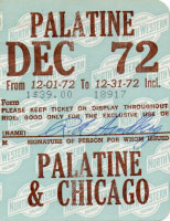 December 1972 monthly ticket
