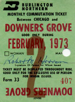 February 1973 monthly ticket