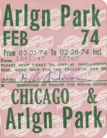 February 1974 monthly ticket