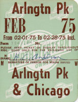 February 1975 monthly ticket
