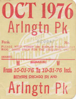 October 1976 monthly ticket