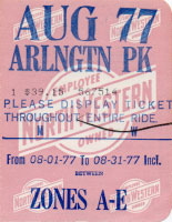 August 1977 monthly ticket