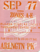September 1977 monthly ticket