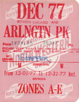December 1977 monthly ticket