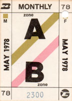 May 1978 monthly ticket