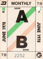 June 1978 monthly ticket