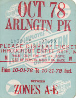 October 1978 monthly ticket