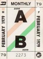 February 1979 monthly ticket