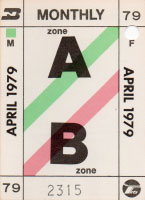 April 1979 monthly ticket