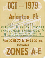 October 1979 monthly ticket