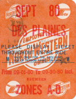 September 1980 monthly ticket