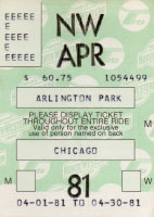 April 1981 monthly ticket