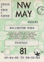 May 1981 monthly ticket