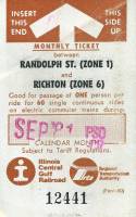 September 1981 monthly ticket