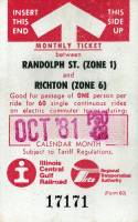 October 1981 monthly ticket