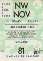 November 1981 monthly ticket