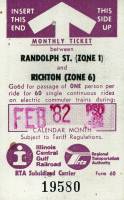 February 1982 monthly ticket