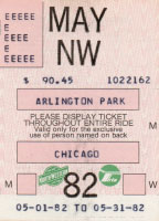 May 1982 monthly ticket