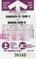 October 1983 monthly ticket