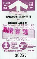 March 1984 monthly ticket