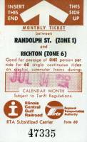 July 1984 monthly ticket