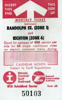 August 1984 monthly ticket