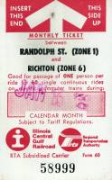 January 1985 monthly ticket