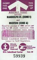 August 1985 monthly ticket