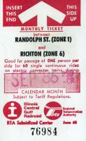 September 1986 monthly ticket