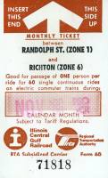 November 1986 monthly ticket