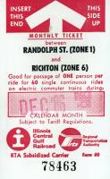 December 1986 monthly ticket