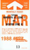 March 1988 monthly ticket