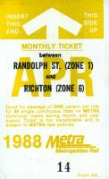 April 1988 monthly ticket