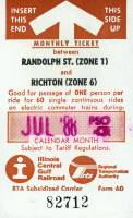 July 1988 monthly ticket